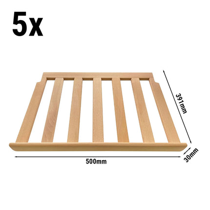 GGM Gastro (5 pcs) Wire shelf - Wooden - 500x390x30mm - for GGM GK374USLED, GK374UES, GK374UG, GK374US & GK374UEG wine fridges - for up to 6 wine bottles