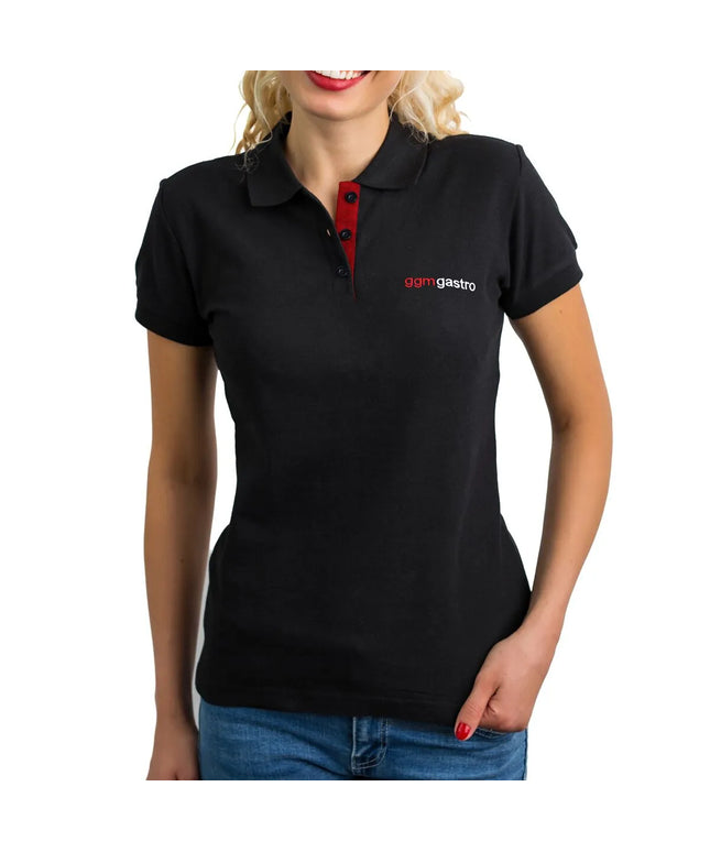 GGM Gastro (5 pcs) Women’s Cotton Polo Shirt - Black - Size: M