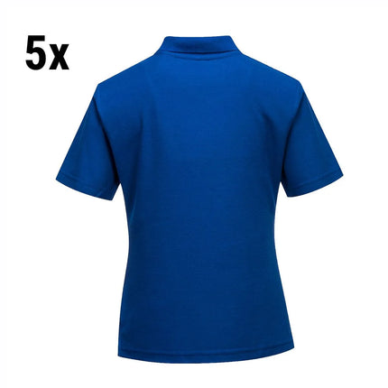GGM Gastro (5 pcs) Women’s Cotton Polo Shirt - Royal Blue - Size: XS