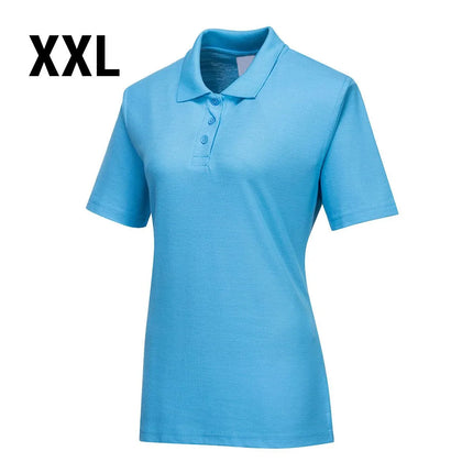 GGM Gastro (5 pcs) Women’s Cotton Polo Shirt - Sky Blue - Size: XXL