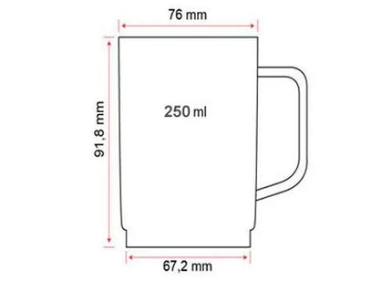 GGM Gastro (50 Cái) Cốc Quai Polycarbonate - Trắng - 250ml - Chống Vỡ
