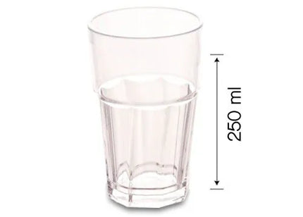 GGM Gastro (50 Cái) Ly Uống Nước Polycarbonate - Trong Suốt - 250ml