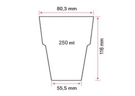 GGM Gastro (50 Cái) Ly Uống Nước Polycarbonate - Trong Suốt - 250ml
