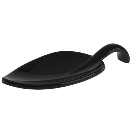 GGM Gastro (50 pcs) Canape spoon - LEAF - Melamine - 100mm - Black