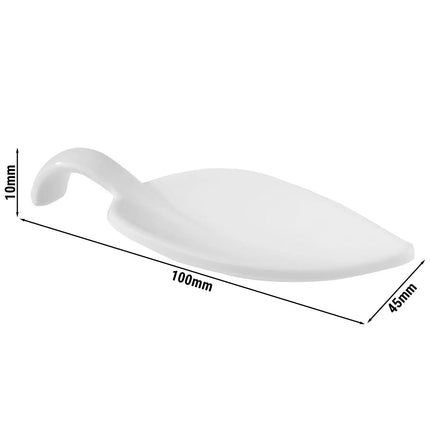 GGM Gastro (50 pcs) Canape spoon - LEAF - Melamine - 100mm - White