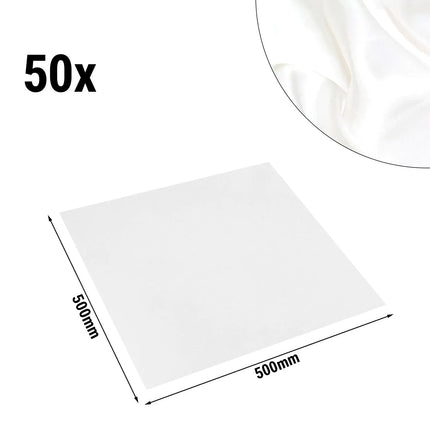 GGM Gastro (50 pcs) Damask Napkin Cotton - Porto - Satin Weave - 50x50cm - White