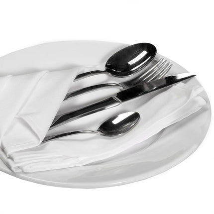 GGM Gastro (50 pcs) Damask Napkin Cotton - Porto - Satin Weave - 50x50cm - White