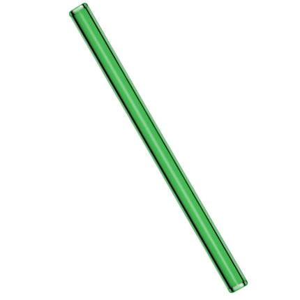 GGM Gastro (50 pcs) Glass Drinking Straws - 200mm - ø 8mm - straight - Green - incl. 1 Nylon cleaning brush