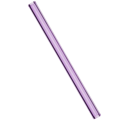 GGM Gastro (50 pcs) Glass Drinking Straws - 200mm - ø 8mm - straight - Pink - incl. 1 Nylon cleaning brush