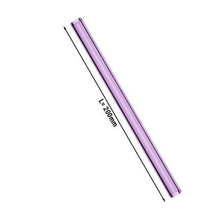GGM Gastro (50 pcs) Glass Drinking Straws - 200mm - ø 8mm - straight - Pink - incl. 1 Nylon cleaning brush