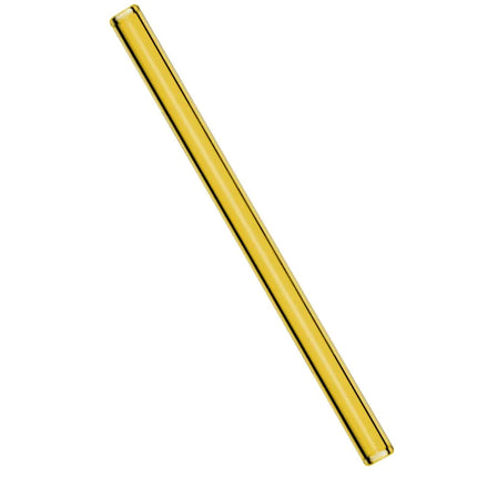 GGM Gastro (50 pcs) Glass Drinking Straws - 200mm - ø 8mm - straight - Yellow - incl. 1 Nylon cleaning brush