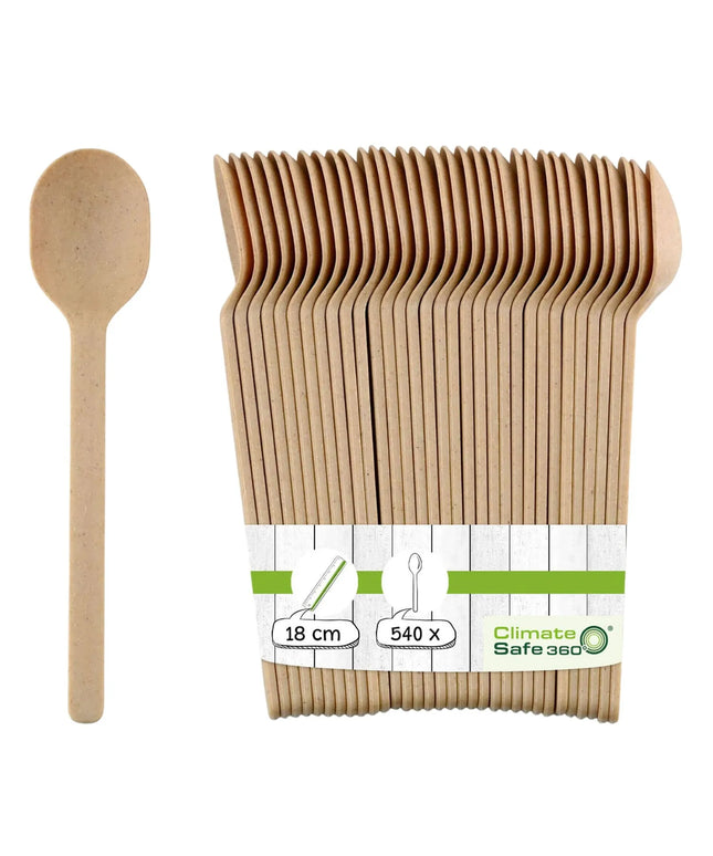 GGM Gastro (540 pcs) Reusable Spoon - 180mm - Natural
