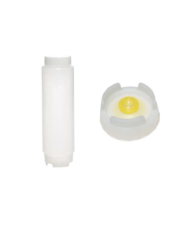 GGM Gastro (6 Cái) Bình Bóp Nước Sốt - Nắp Van Dòng Vừa (Chống Nhỏ Giọt) - 710ml - Nắp Vặn - Nắp Trắng