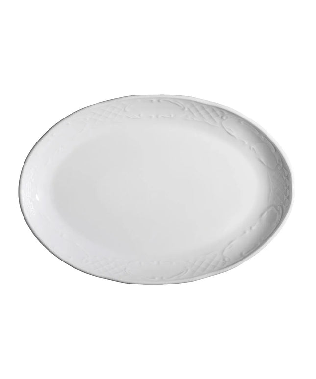 GGM Gastro (6 Cái) CLASSICO - Đĩa Kebab Bầu Dục - Sứ - 320x243mm - Trắng