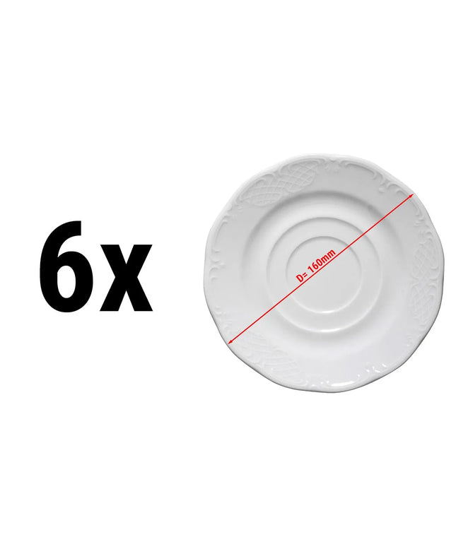 GGM Gastro (6 Cái) CLASSICO - Đĩa Lót Cappuccino - Ø160mm - Trắng