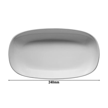GGM Gastro (6 Cái) Đĩa Lớn Bầu Dục - Sứ - 240x110mm - Trắng