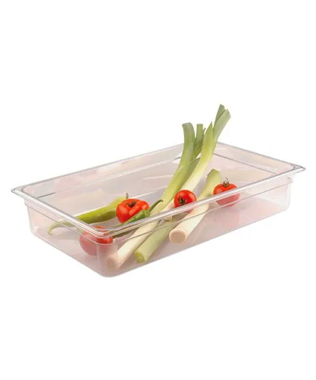 GGM Gastro (6 Cái) Khay Đựng Thực Phẩm GN 1/1 Polycarbonate - Trong Suốt - 25.6L - Sâu 200mm