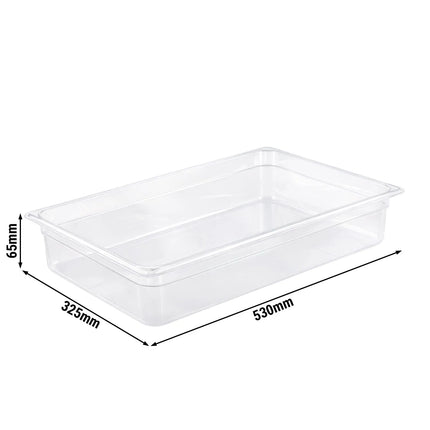 GGM Gastro (6 Cái) Khay Đựng Thực Phẩm GN 1/1 Polycarbonate - Trong Suốt - 8.5L - Sâu 65mm