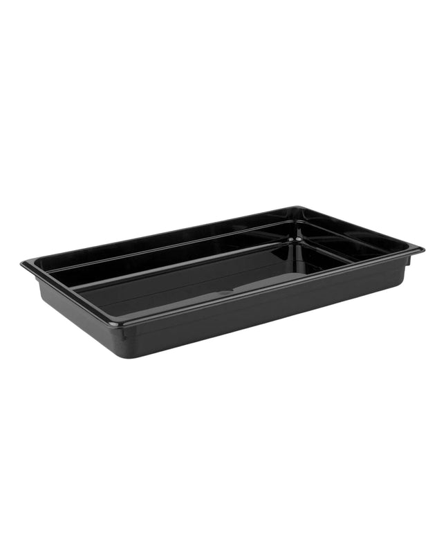 GGM Gastro (6 Cái) Khay GN 1/1 Polycarbonate - Đen - 8.5L - Sâu 65mm
