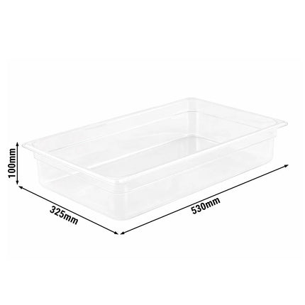 GGM Gastro (6 Cái) Khay GN 1/1 Polypropylene - Mờ - 3L - Cao 100mm