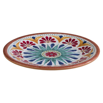 GGM Gastro (6 pcs) ARABESQUE | Plate - Melamine - Ø215mm - Terracotta/Blue