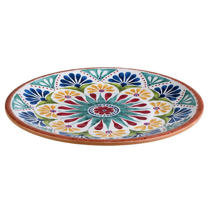 GGM Gastro (6 pcs) ARABESQUE | Plate - Melamine - Ø265mm - Terracotta/Blue