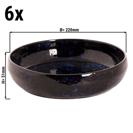 GGM Gastro (6 pcs) BAMA BLUE | Deep Plate - Stoneware - Ø220mm - Blue