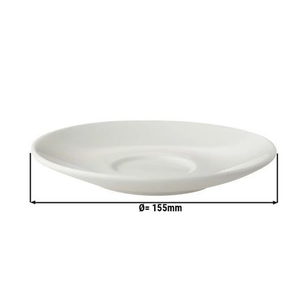 GGM Gastro (6 pcs) BART - Cappuccino saucers - Ø155mm - Ivory