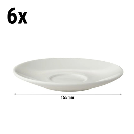 GGM Gastro (6 pcs) BART - Cappuccino saucers - Ø155mm - Ivory