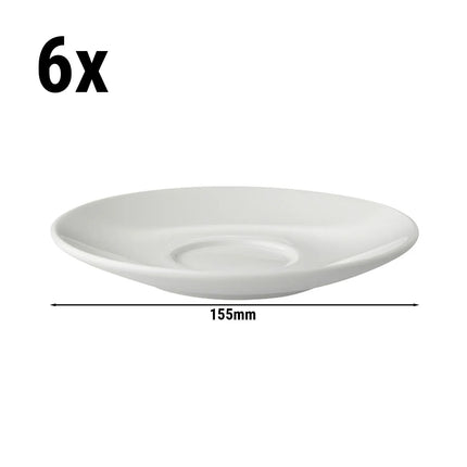 GGM Gastro (6 pcs) BART - Cappuccino saucers - Ø155mm - Ivory