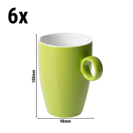 GGM Gastro (6 pcs) BART | Coffee Cup Colour Cafe - 230ml - Lime