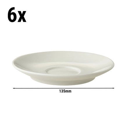 GGM Gastro (6 pcs) BART - Coffee saucers - Ø135mm - Ivory