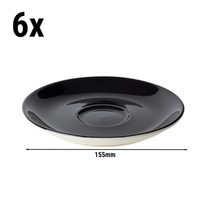 GGM Gastro (6 pcs) BART COLOUR CAFE - Cappuccino saucers - Ø155mm - Black
