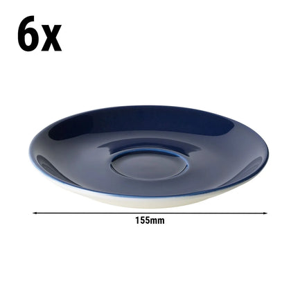 GGM Gastro (6 pcs) BART COLOUR CAFE - Cappuccino saucers - Ø155mm - Blue