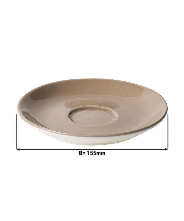 GGM Gastro (6 pcs) BART COLOUR CAFE - Cappuccino saucers - Ø155mm - Brown