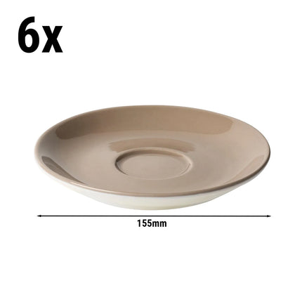 GGM Gastro (6 pcs) BART COLOUR CAFE - Cappuccino saucers - Ø155mm - Brown