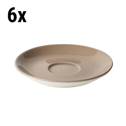 GGM Gastro (6 pcs) BART COLOUR CAFE - Cappuccino saucers - Ø155mm - Brown