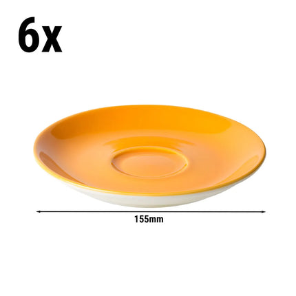 GGM Gastro (6 pcs) BART COLOUR CAFE - Cappuccino saucers - Ø155mm - Orange