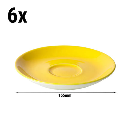 GGM Gastro (6 pcs) BART COLOUR CAFE - Cappuccino saucers - Ø155mm - Yellow