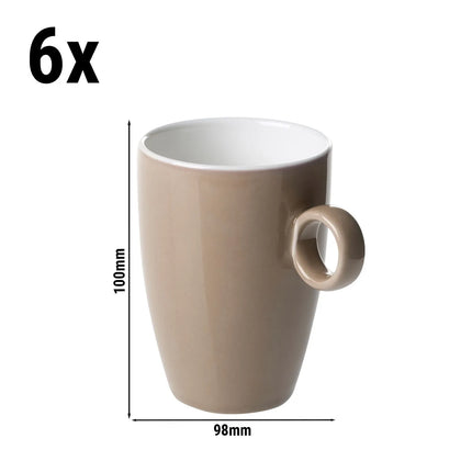 GGM Gastro (6 pcs) BART COLOUR CAFE | Coffee Cup Bart Colour Cafe - 230ml - Brown