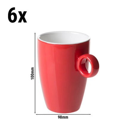 GGM Gastro (6 pcs) BART COLOUR CAFE | Coffee Cup Bart Colour Cafe - 230ml - Red