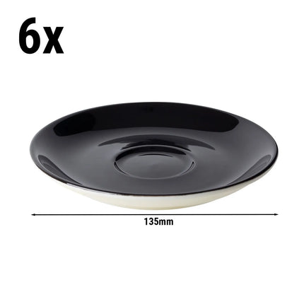 GGM Gastro (6 pcs) BART COLOUR CAFE - Coffee saucers - Ø135mm - Black