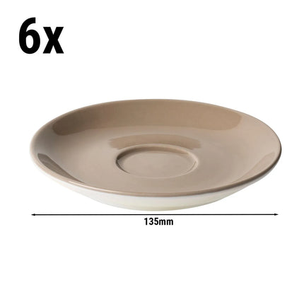 GGM Gastro (6 pcs) BART COLOUR CAFE - Coffee saucers - Ø135mm - Brown