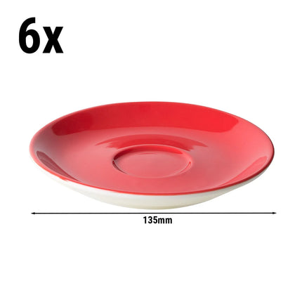 GGM Gastro (6 pcs) BART COLOUR CAFE - Coffee saucers - Ø135mm - Red