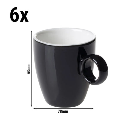 GGM Gastro (6 pcs) BART COLOUR CAFE | Espresso Cup Colour Cafe - 65ml - Black