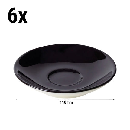 GGM Gastro (6 pcs) BART COLOUR CAFE - Espresso saucers - Ø110mm - Black
