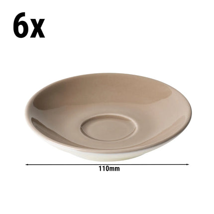 GGM Gastro (6 pcs) BART COLOUR CAFE - Espresso saucers - Ø110mm - Brown