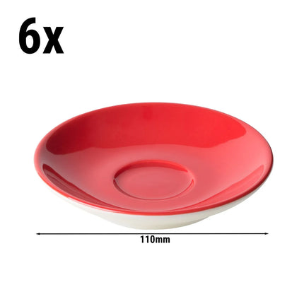 GGM Gastro (6 pcs) BART COLOUR CAFE - Espresso saucers - Ø110mm - Red