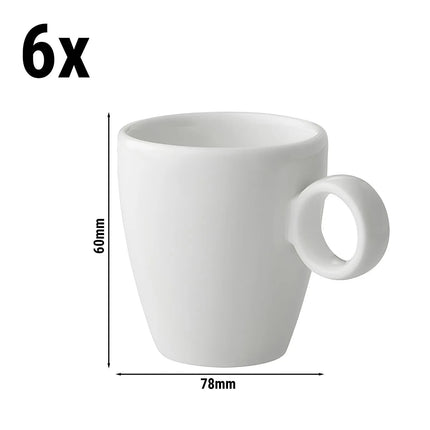 GGM Gastro (6 pcs) BART | Espresso Cup Bart - 65ml - Ivory