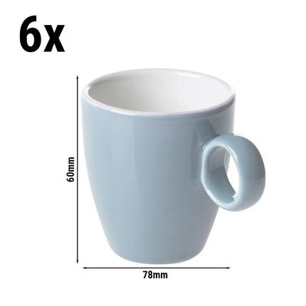 GGM Gastro (6 pcs) BART | Espresso Cup Colour Cafe - 65ml - Light Blue